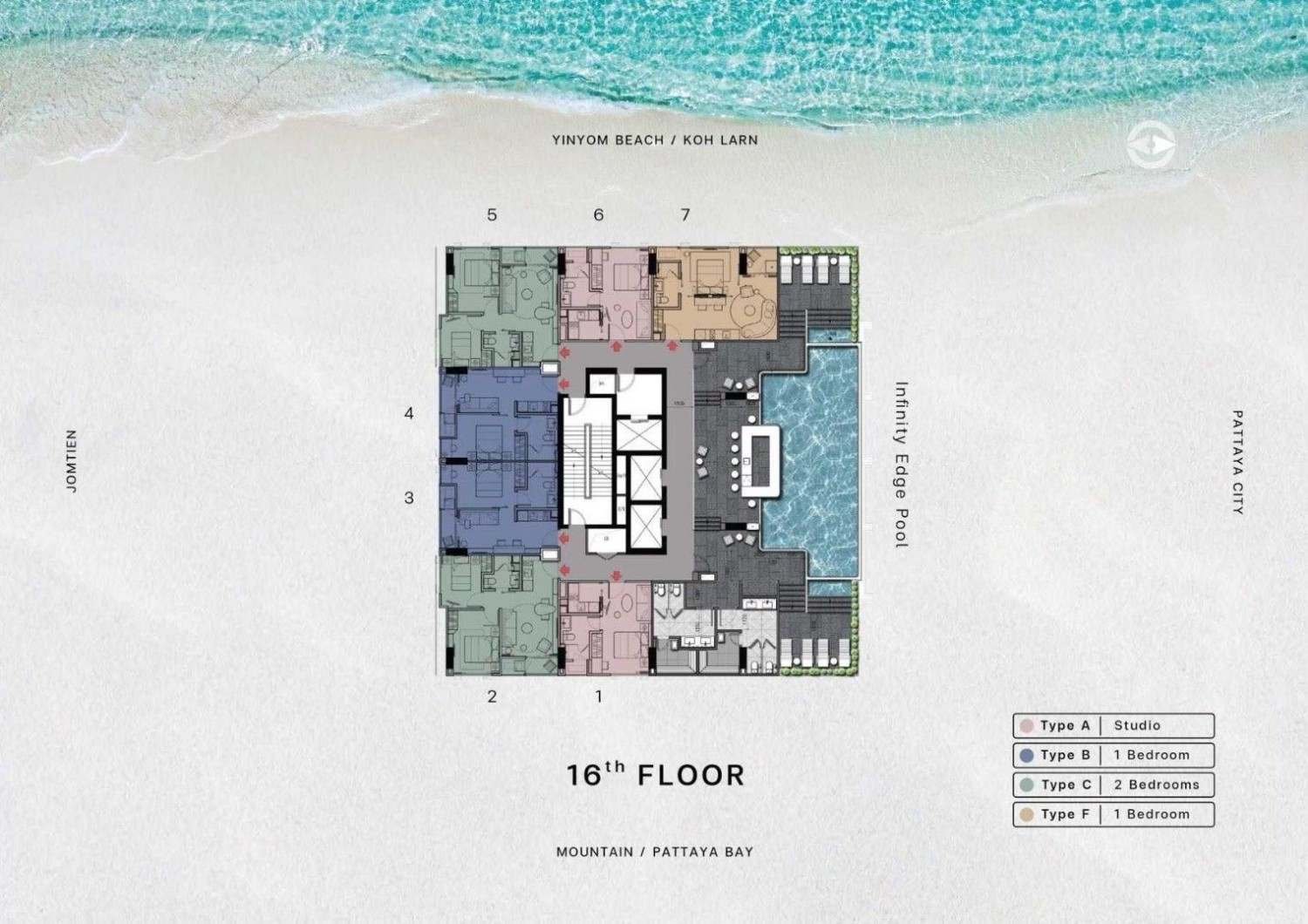 Beverly Mountain Bay pattaya Floor plan 16th