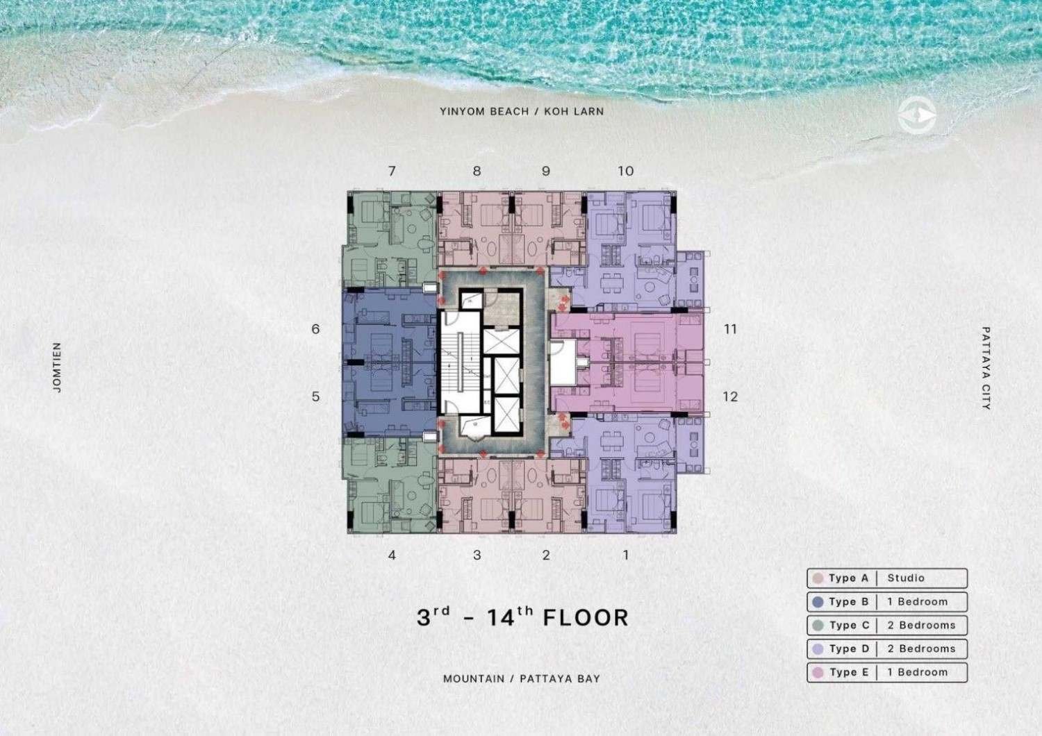 Beverly Mountain Bay pattaya Floor plan 3-14th